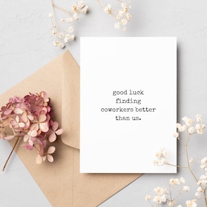 Funny Retirement Farewell Card for Coworker,Humor Goodbye Card,New Job,Greeting Card,Former Colleague Boss Employee Card, Miss You Card Gift