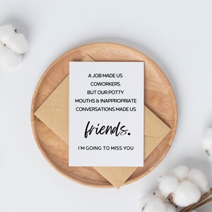 Funny Retirement|Farewell|Goodbye|New Job|Miss You Greeting Card For Coworkers|Boss|Colleague