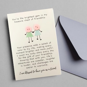 Carte de personnes avec bouton de l'amitié, vous manquez, merci, anniversaire, juste parce que, pour les amis | Carte familiale, interurbain