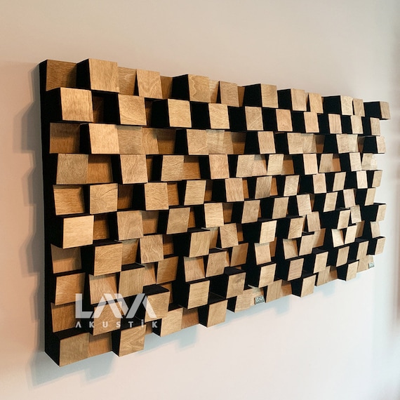 Wood diffuser acoustic panel 30x30cm BUK *500 - Pikacoustics