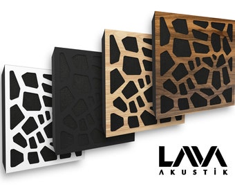 Acoustic Panel STONE  Bass Trap 3 Layered With Wooden Pattern