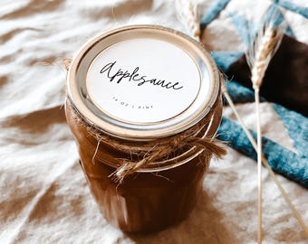 Applesauce Canning Jar Label Instant Digital Download for Inkjet Printable Sticker