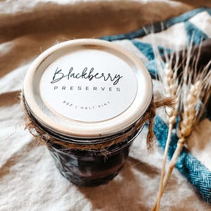 Label jampot Blackberry: afdrukbare sticker (digitale download)