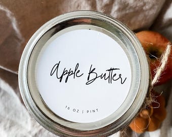Apple Butter Canning Jar Label Digital Download for Inkjet Printable Sticker