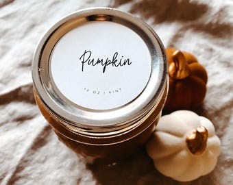 Pumpkin Canning Mason Jar Label Instant Digital Download