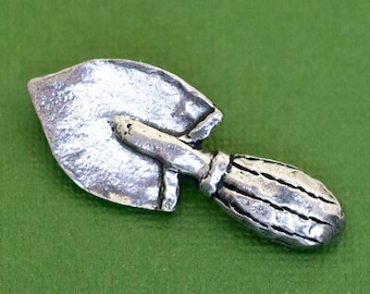 Vintage Silver Tone Gardening Tool Brooch, K29