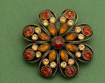 Broche Ancienne En Nacre Sculptée Main - Colombe De Bethléem - Occasion - Bijou Vintage
