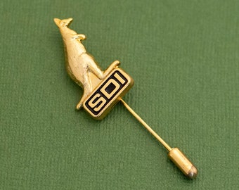 Vintage Mid Century Gold Ton Känguru SOI Stickpin K3
