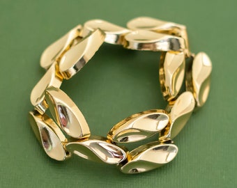 Vintage Mid Century Gold Tone Bracelet 7 Inches K13
