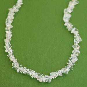 84 cm, Vintage Colorless Stones Perlen Halskette, K35
