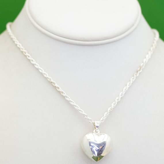 24 inch, Vintage Love Heart Minimalist Necklace, K33 - Gem