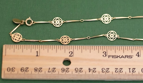 Vintage Minimalist Golden Necklace by Avon 26 Inc… - image 2
