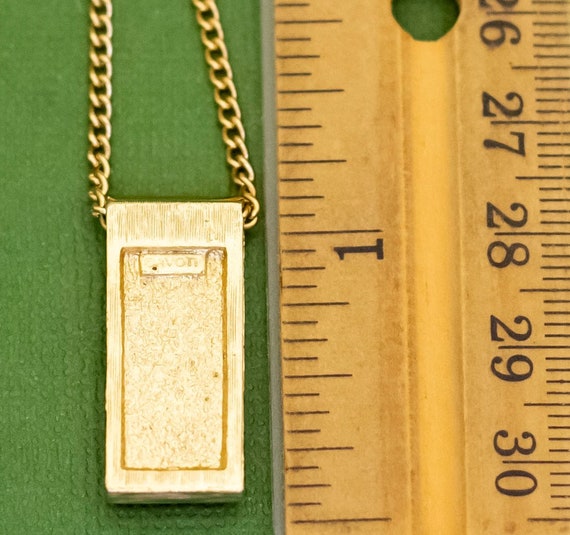 18 inch, VIntage Geometric Square Gold Tone Chain… - image 3
