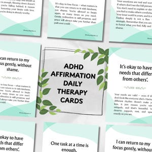 60-day ADHD Affirmation Cards for Adults with 7-Day Planner – Self-Love & Focus Deck | Mental Health Gift for Her/Him | Daily Guide