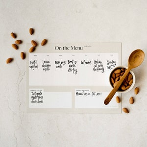 Magnetic Menu Board, Magnetic Food Planner, Kitchen Menu Board, Magnetic  Meal Planner, Meal Tracker, Meal Planner, Meal Ideas, Fridge Menu 