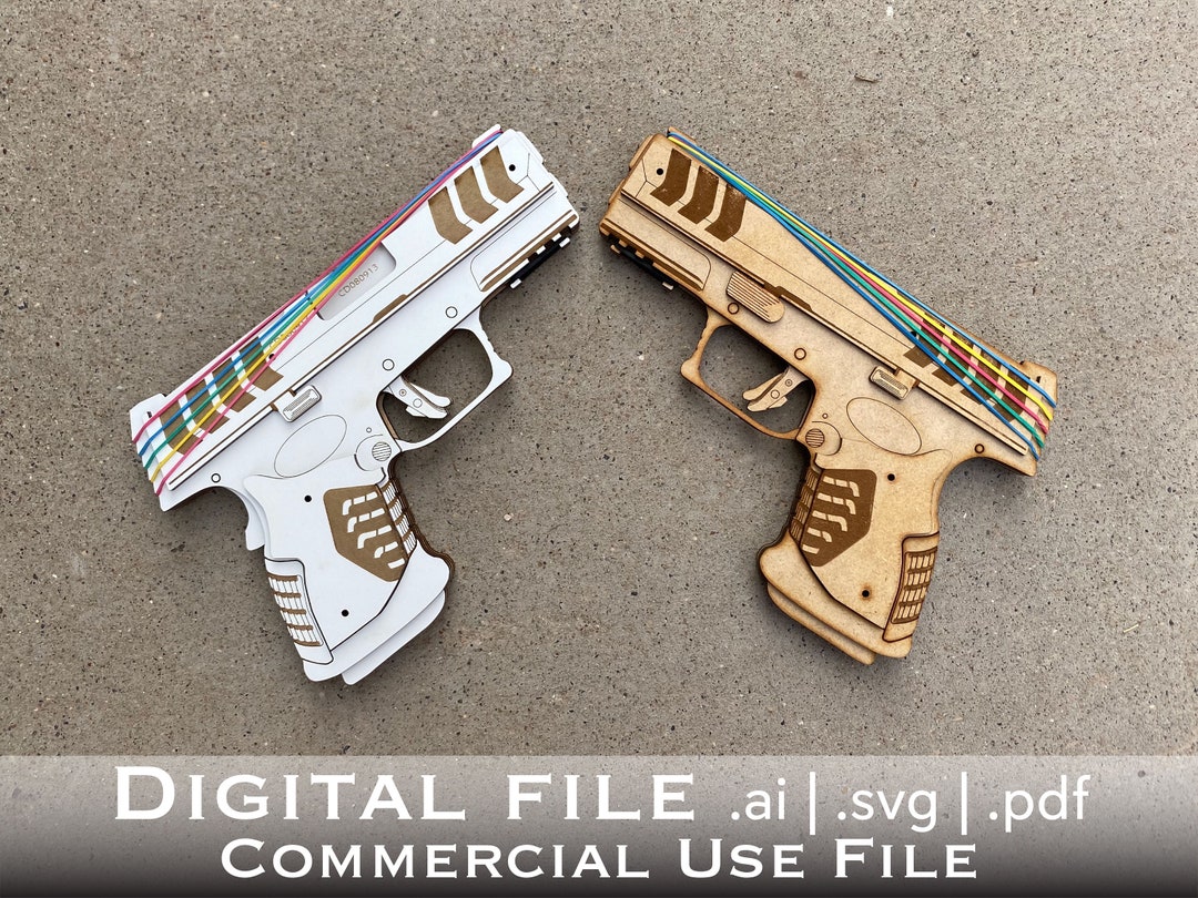 Digital File Download Xmd Rubber Band Gun SVG PDF AI Commercial Use Etsy
