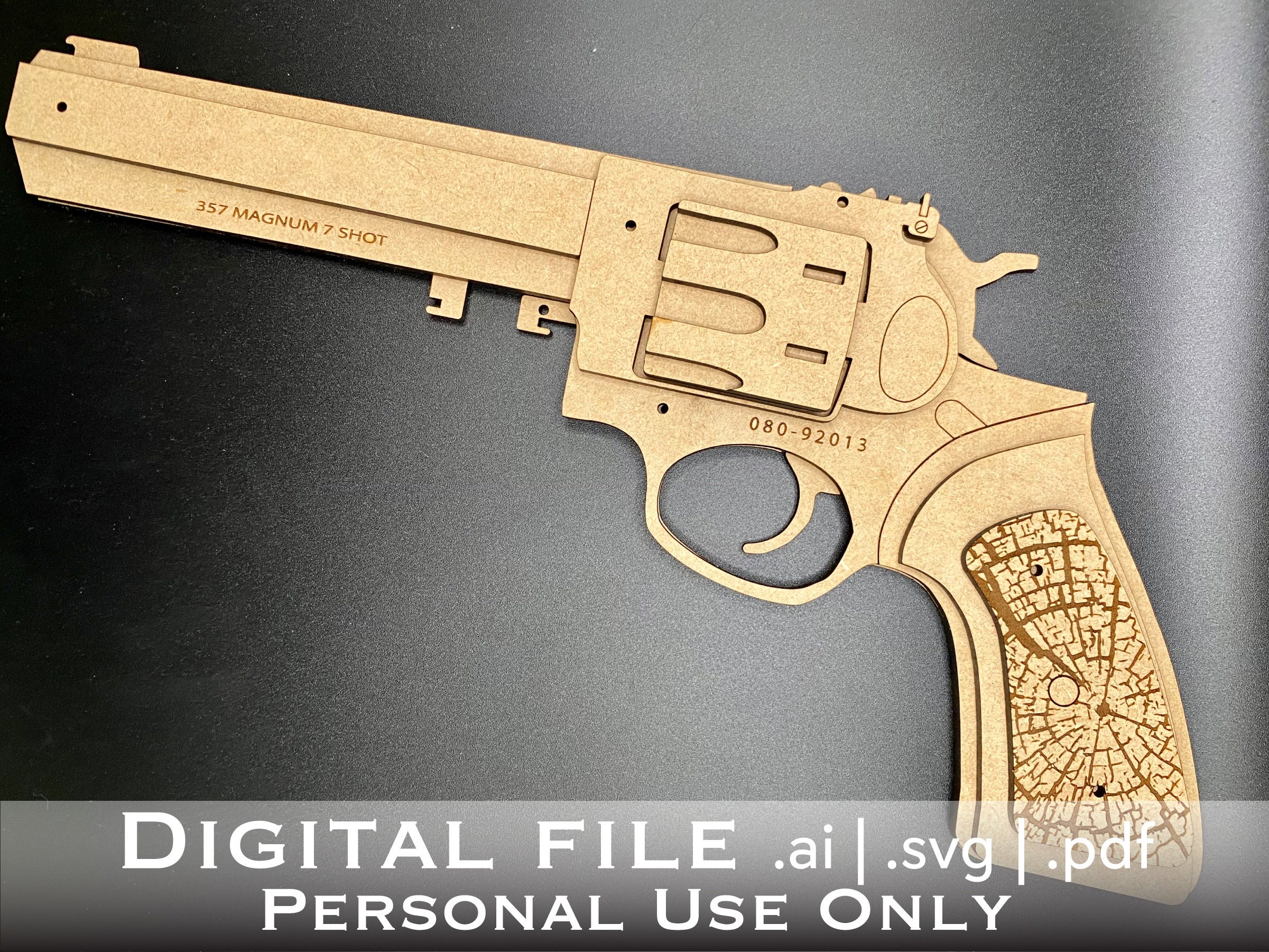Digital File Only Revolver Rubber Band Gun SVG PDF AI Etsy