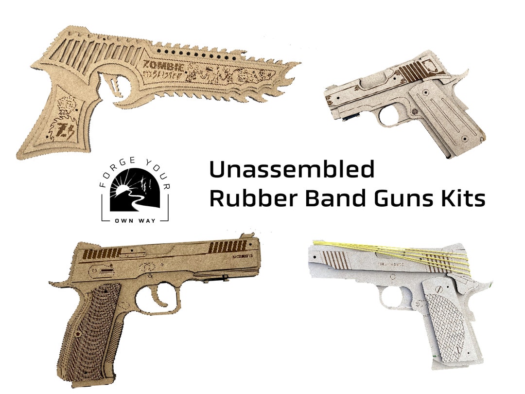 Unassembled Rubber Band Gun Kit DIY Targets Perfect Gift Etsy