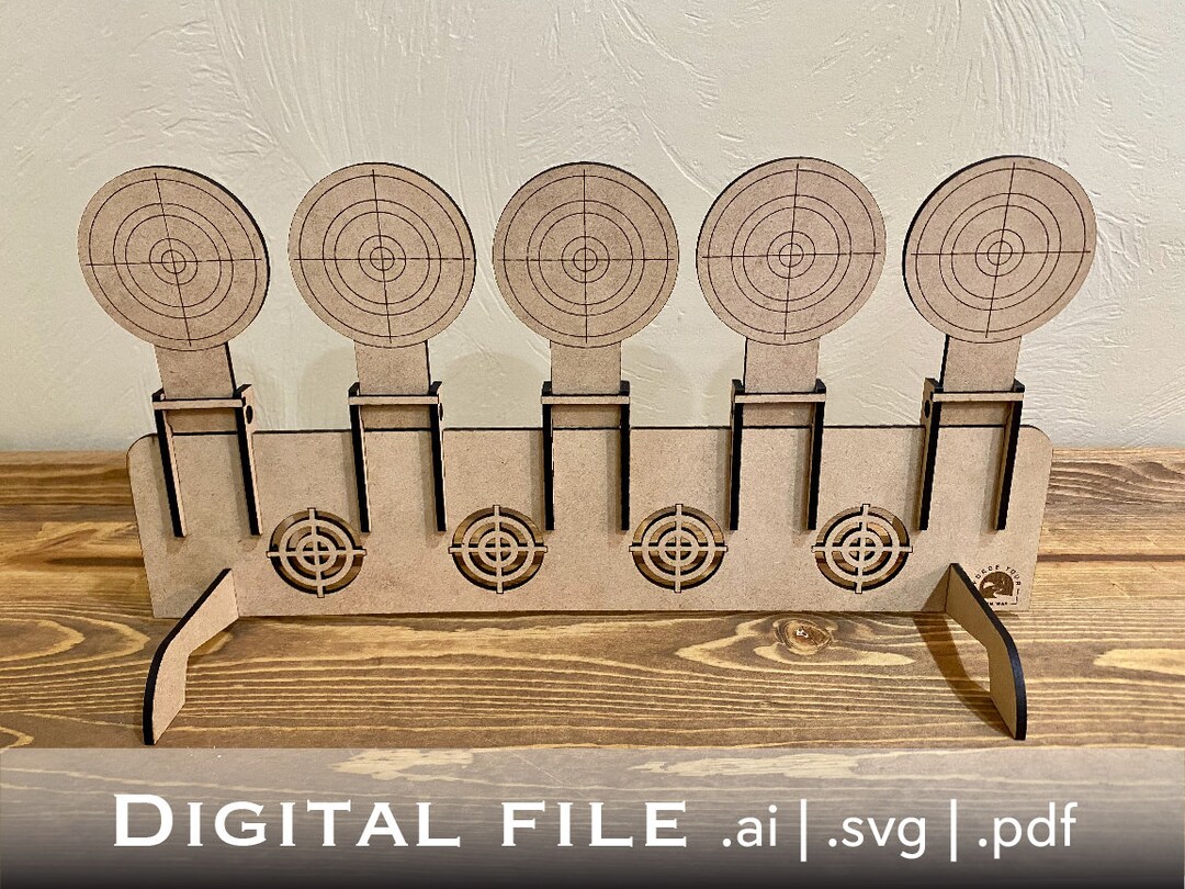 Digital File Only Straight Shooter Targets, SVG, PDF, AI, Rubber Band Gun Targets, Toy Gun