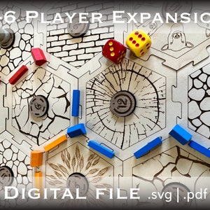 Digital File Only, board game, SVG, Glowforge ready, Laser SVG, 5 to 6 Player Expansion ONLY - Settlers of Catan, Laser Cut