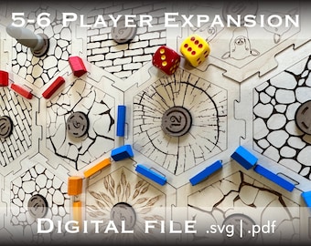 Settlers of Catan 5-6 Player Expansion, Laser Cut SVG (Digital File)