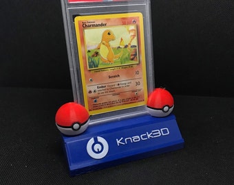 Graded Card Display Stand with Custom Nameplate