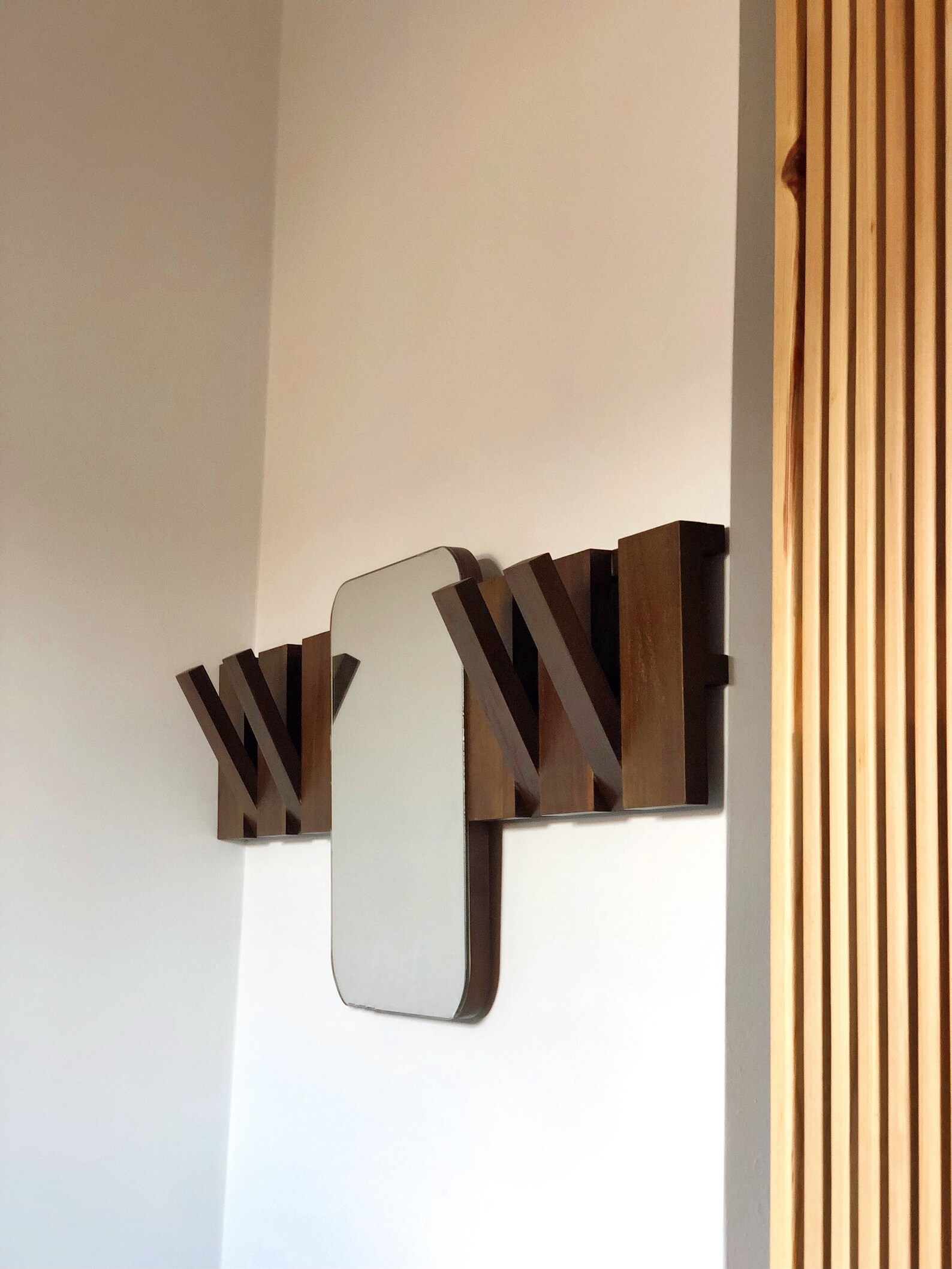 Wall Coat Rack Mirror Piano Wall Rack Clothes Hanger Mirror Etsy