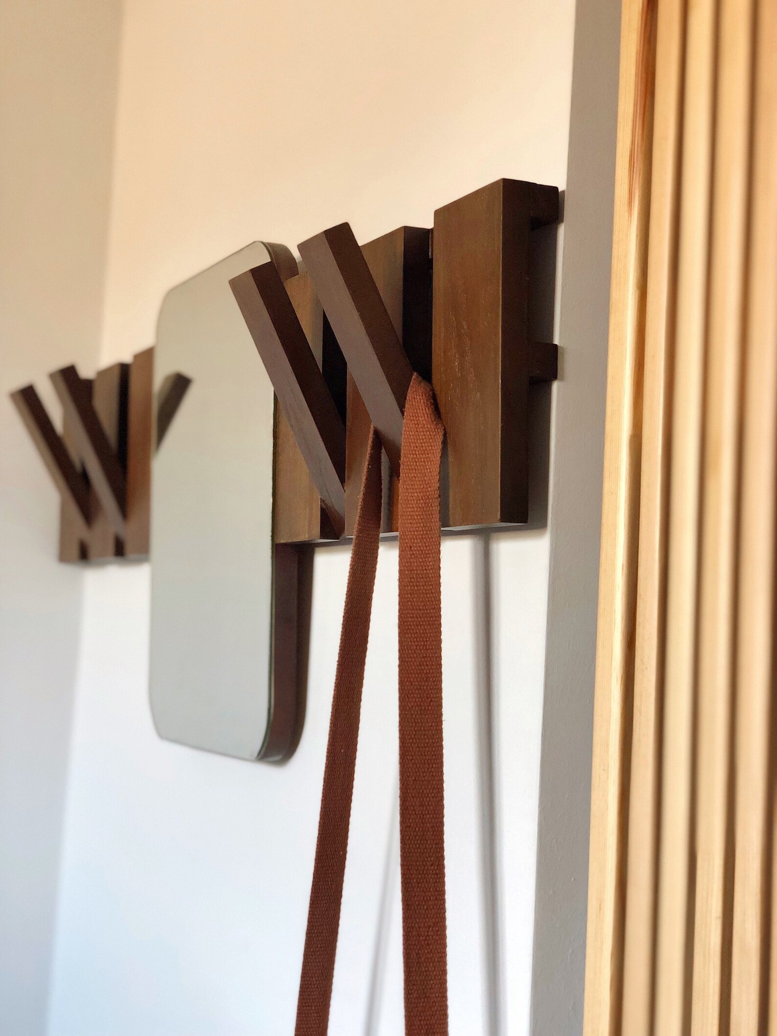 Wall Coat Rack Mirror Piano Wall Rack Clothes Hanger Mirror Etsy