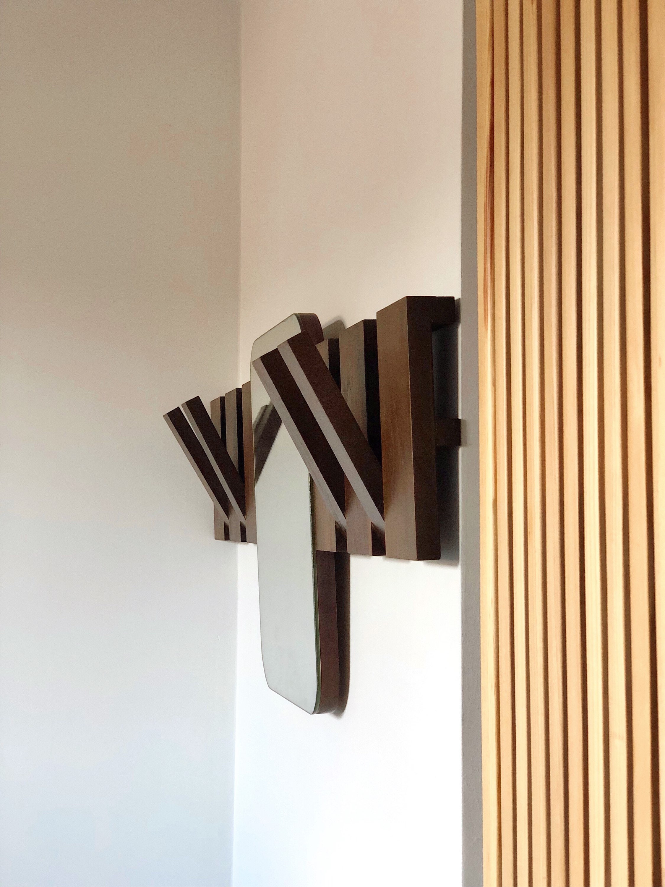 Wall Coat Rack Mirror Piano Wall Rack Clothes Hanger Mirror Etsy