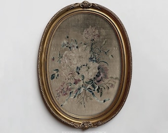 Impresión de tapiz floral vintage / Arte textil mural botánico de melancolía / Descarga digital