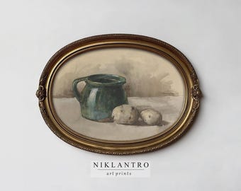 Vintage Kitchen Still Life Print | Rustic Farmhouse Wall Art | French Country Kitchen Decor