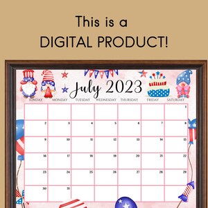 Editable July 2023 Calendar 4th July Independence Day With - Etsy UK Editable July 2023 Calendar 4th July Independence Day With - Etsy UK