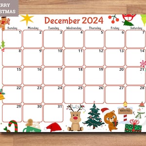 EDITABLE School Calendar 2024-2025 From July to June, Back to School ...