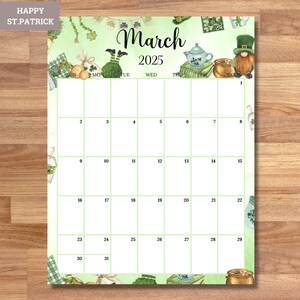EDITABLE Vertical/portrait Monthly Calendar 2025 Bundle, Cute Printable ...