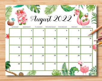 58+ Cute August Calendar Aesthetic Draft
