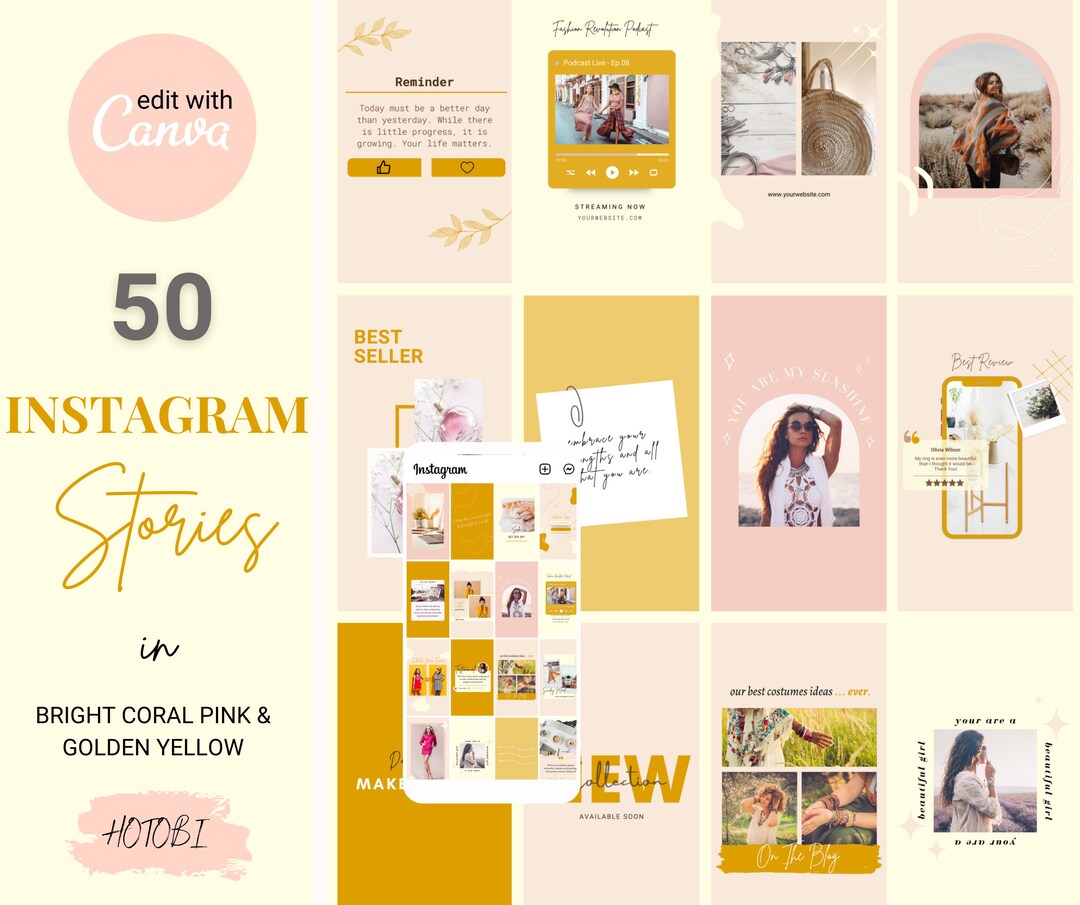 Boho Instagram Story Templates Canva Boho Instagram Quotes - Etsy