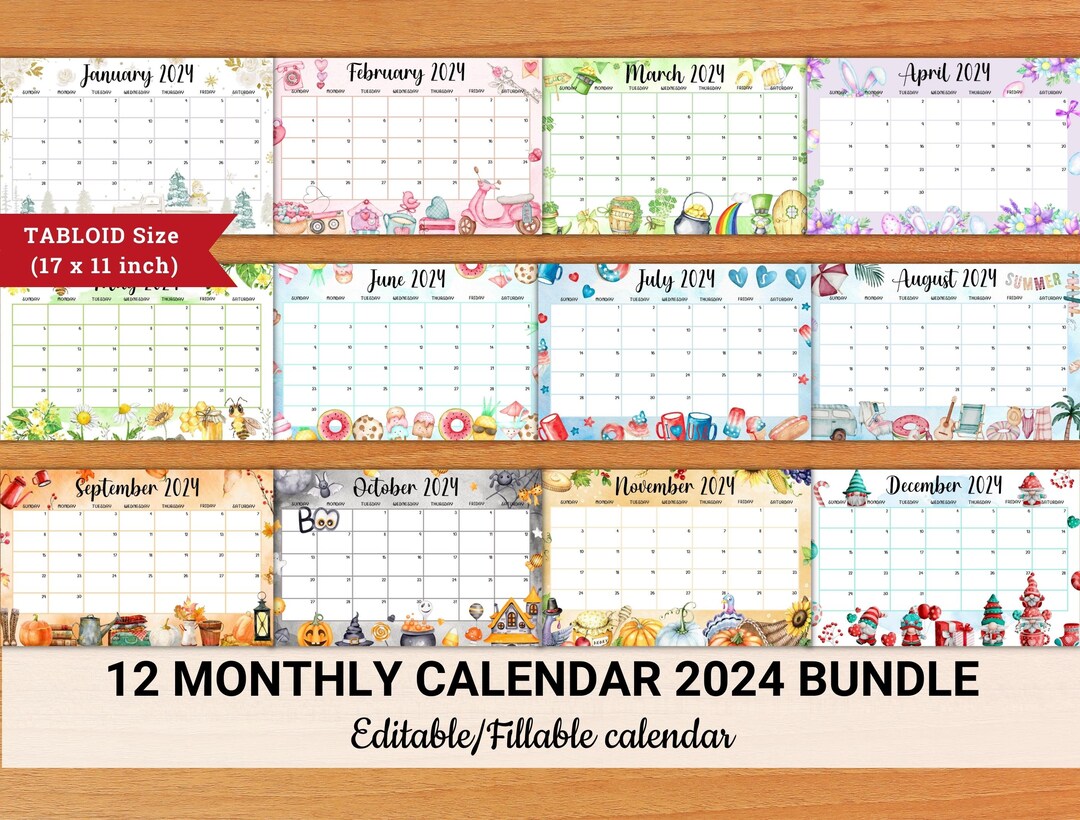 2024 Calendar Free Printable PDF Templates Calendarpedia