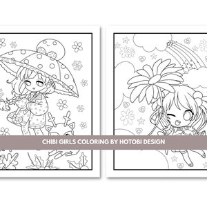 32 Printable Chibi Girls Coloring Pages for Kids Teens Adults, Kawaii ...