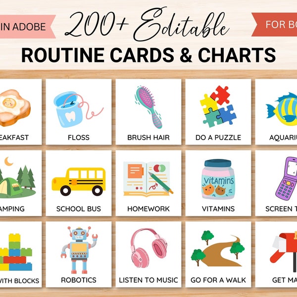 Toddler Routine Chart Etsy