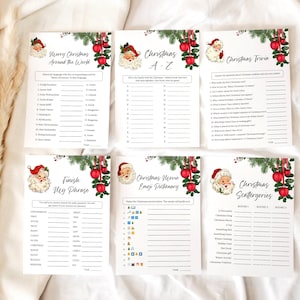 Printable Christmas Game Bundle, Christmas Party Games, Christmas Games Printable, Holiday Party Games, Family Office School Christmas Games