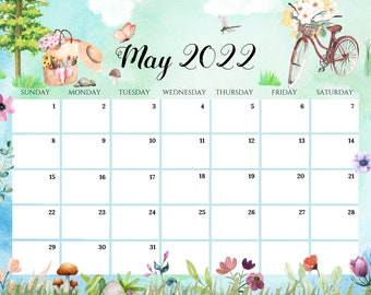 May Calendar Etsy