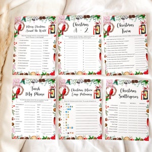 Printable Christmas Game Bundle, Christmas Party Games, Christmas Games Printable, Holiday Party Games, Family Office School Christmas Games