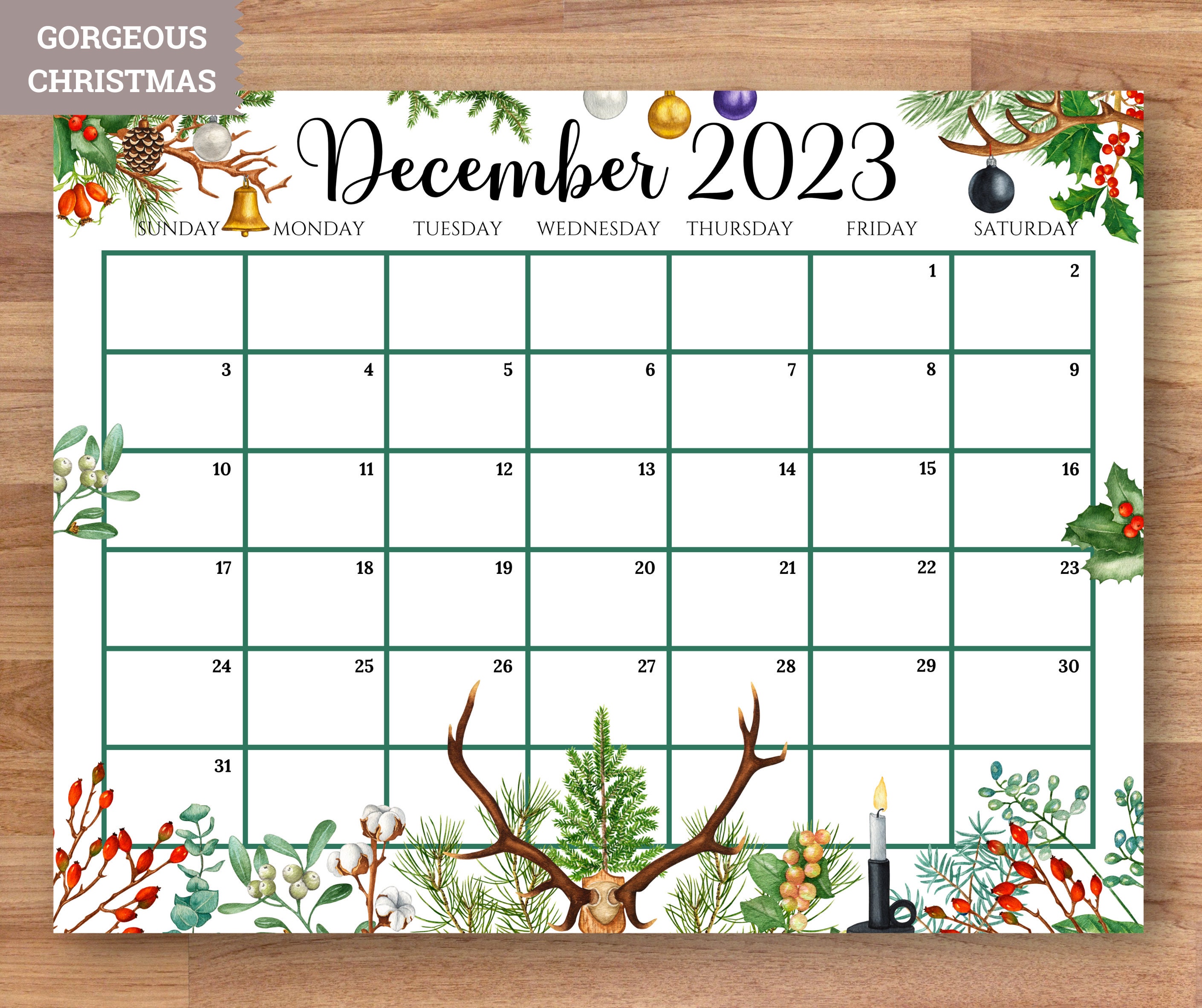 EDITABLE Watercolor Calendar 2023 Bundle Cute Printable - Etsy Finland