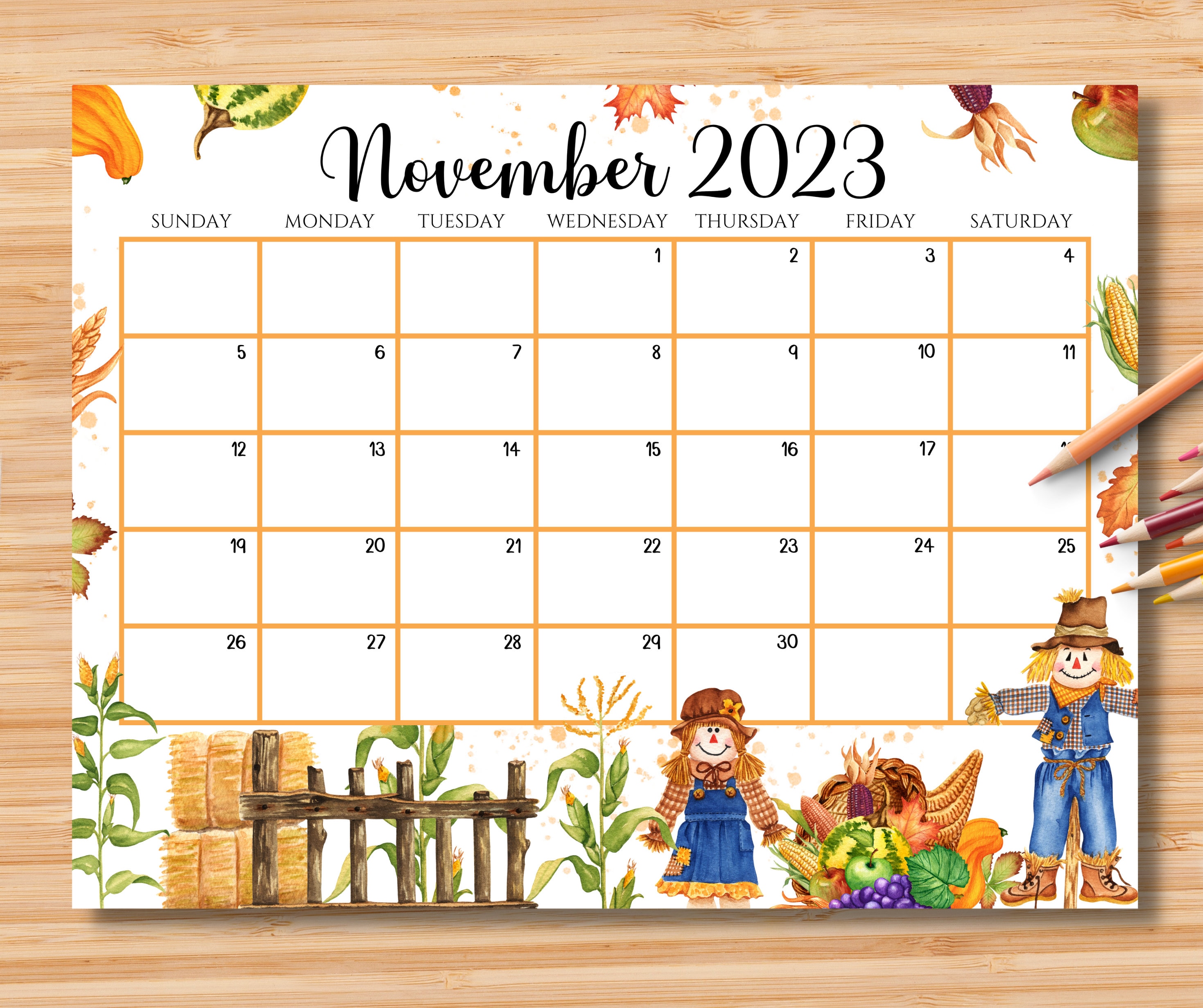 Printable November Calendar 2023 Editable Calendar School -  Portugal