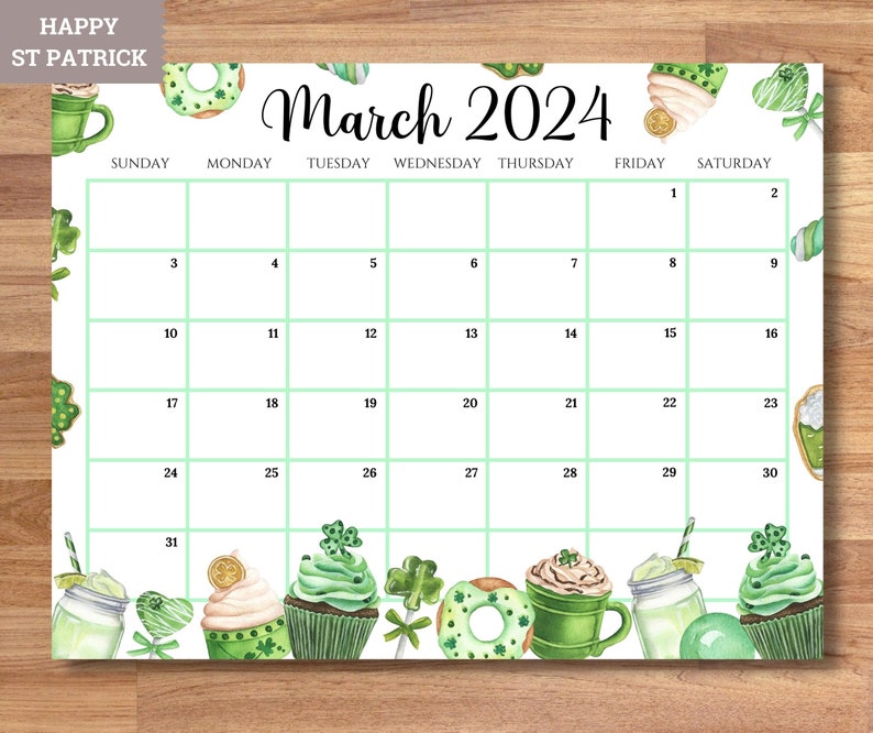 EDITABLE Monthly Calendar 2024 Bundle Cute Printable Fillable Etsy