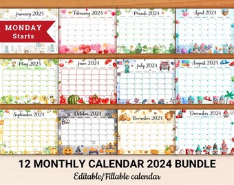 Free Printable 2024 Monthly Motivational Calendars, 53% OFF