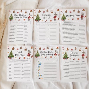 Printable Christmas Game Bundle, Christmas Party Games, Christmas Games Printable, Holiday Party Games, Family Office School Christmas Games