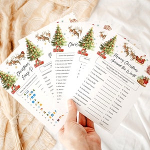Printable Christmas Game Bundle, Christmas Party Games, Christmas Games Printable, Holiday Party Games, Family Office School Christmas Games