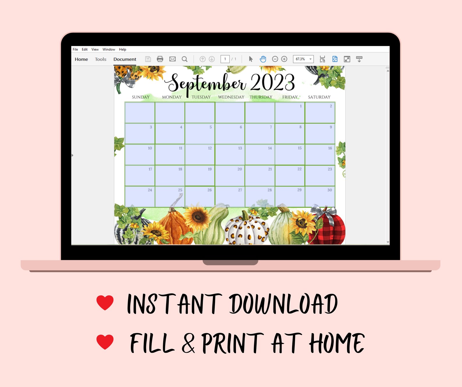 EDITABLE Watercolor Calendar 2023 Bundle Cute Printable - Etsy Finland