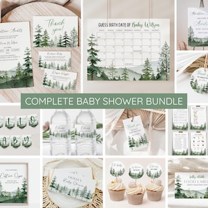 Adventure Baby Shower Bundle, Adventure Awaits Baby Shower Invitation Pack, Adventure Begins Baby shower Decor, Adventure Shower Invites